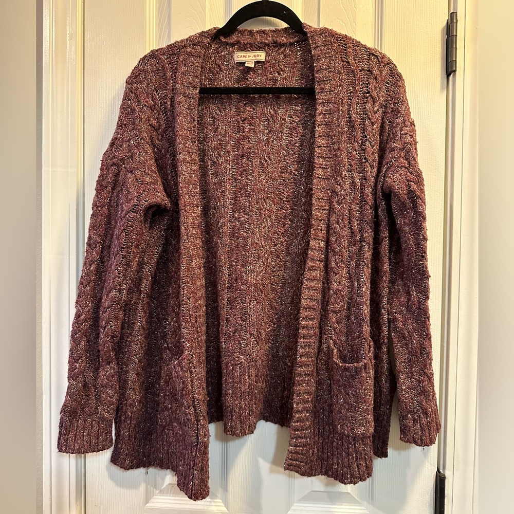 Women’s Maroon Sweater Cardigan